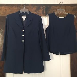 Plaza South 3-piece Pant Suit, Size 12, blue